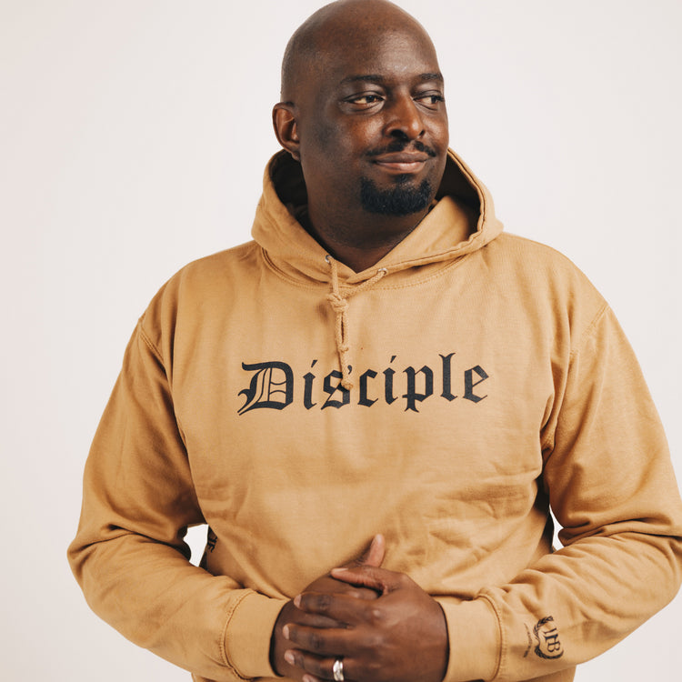 Disciple Hoodie Toffee front view