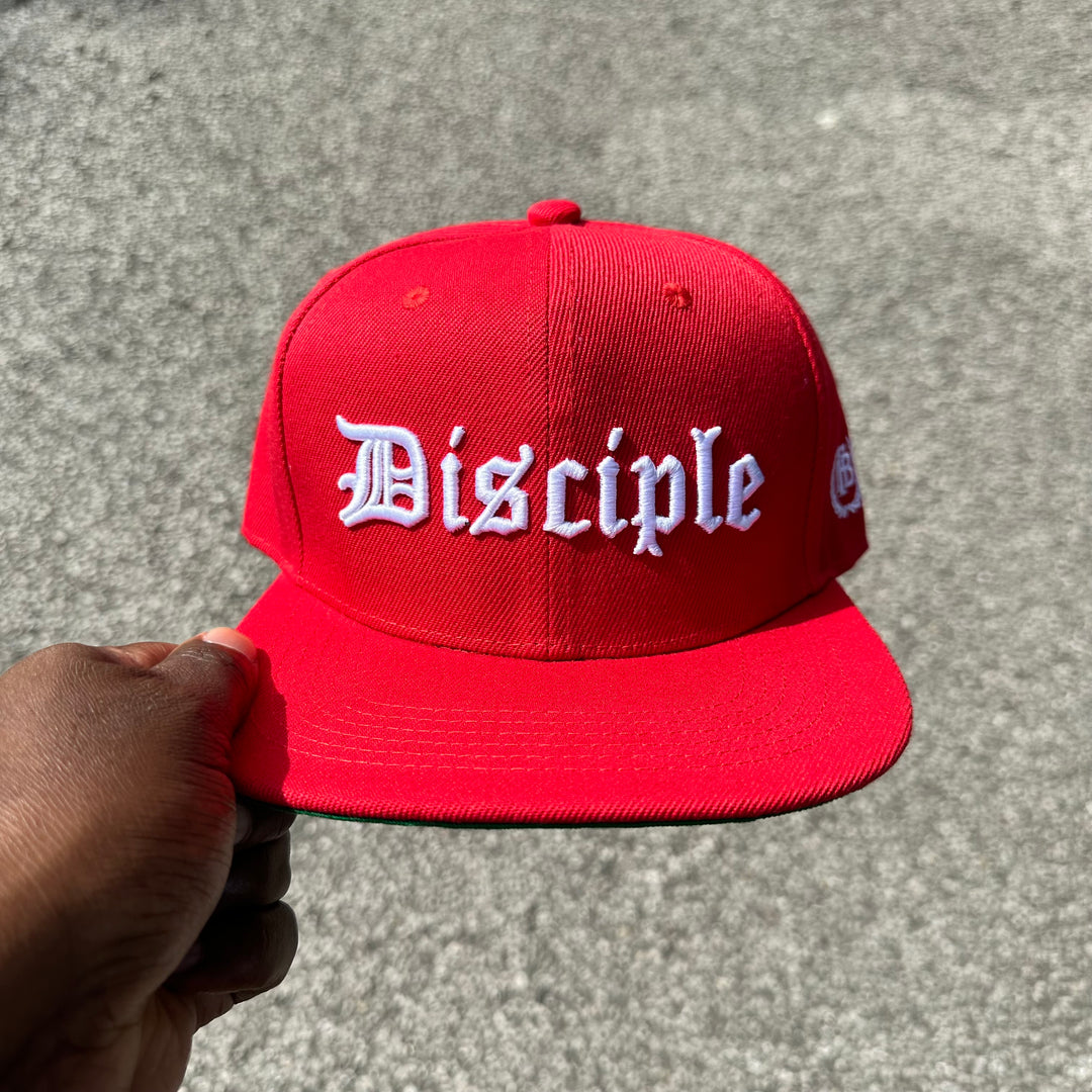 Disciple SnapBack Hat - Cardinal Red with White