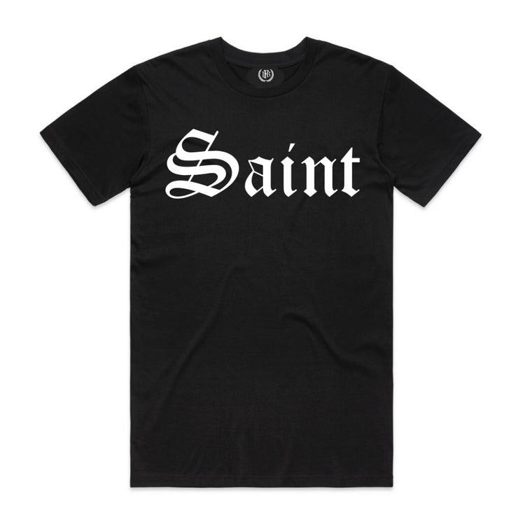 Saint Crew Neck Cotton T-shirt black
