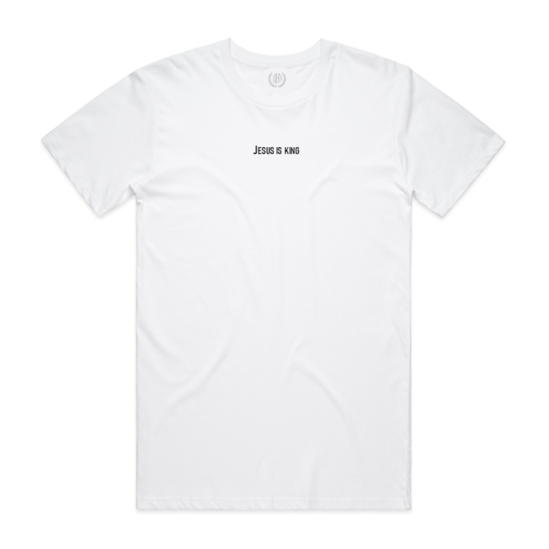 Jesus Is King (Declaration) Crew Neck T-shirt - Christ White